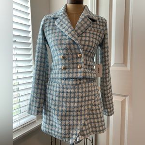 JASON WU Tweed cropped jacket and skort, Set, Size 2